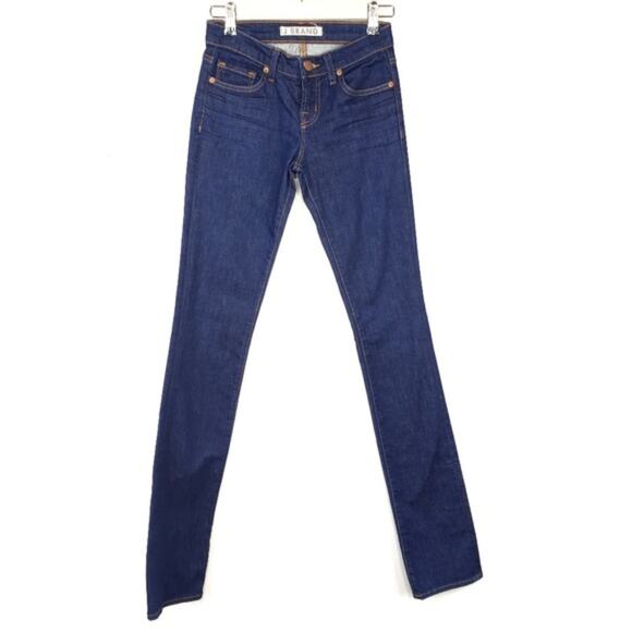 J Brand Dark Wash Pencil Leg Low Rise Skinny Jeans - Picture 2 of 8